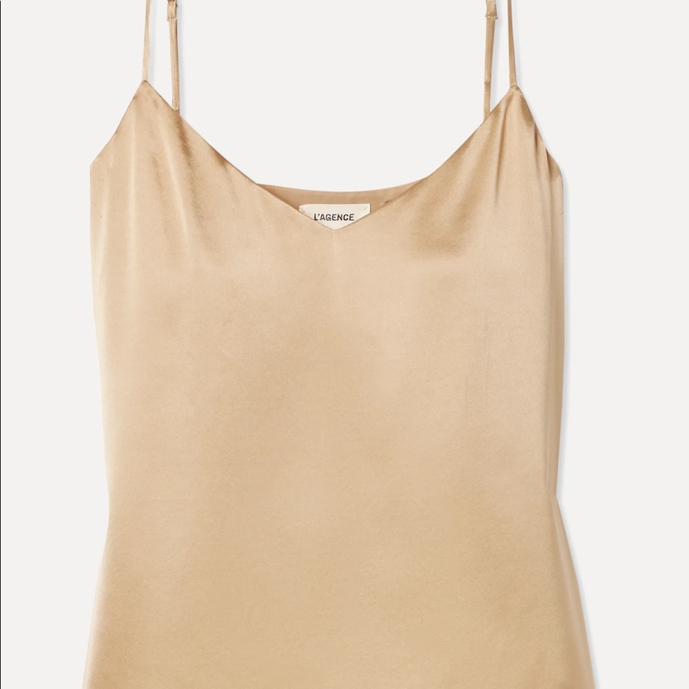 L'AGENCE Jane Tan Camisole adjustable tank top